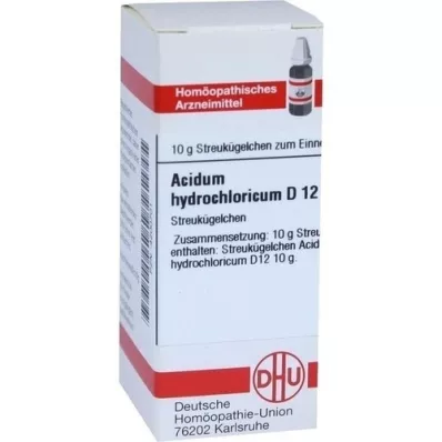 ACIDUM HYDROCHLORICUM D 12 globula, 10 g