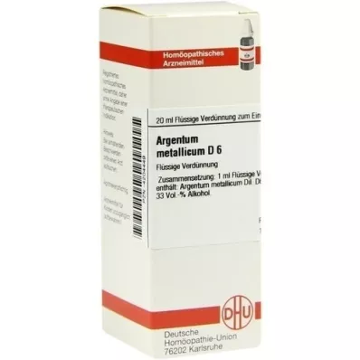 ARGENTUM METALLICUM D 6 Razrjeđenje, 20 ml