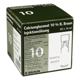 CALCIUMGLUCONAT 10% MPC otopina za injekciju, 20X10 ml