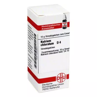 NATRIUM CHLORATUM D 4 globule, 10 g