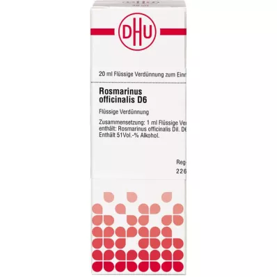 ROSMARINUS OFFICINALIS D 6 Razrjeđenje, 20 ml