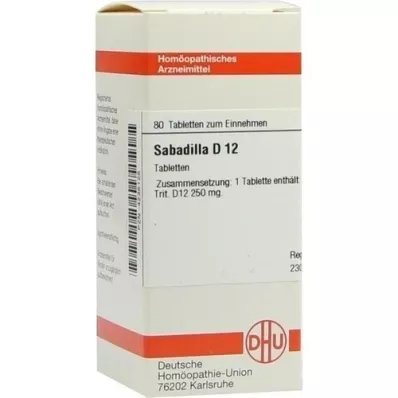 SABADILLA D 12 tableta, 80 kom