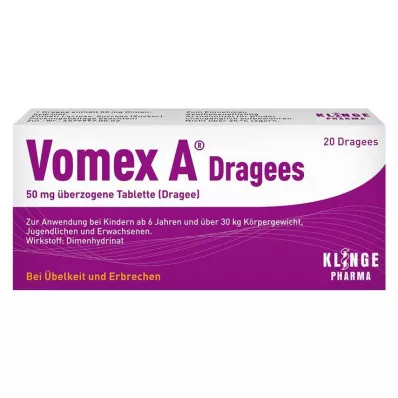 VOMEX A Dražeje 50 mg obložene tablete, 20 kom