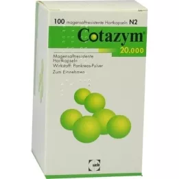 COTAZYM 20 000 peleta gastrorezistentne kapsule, 100 kom