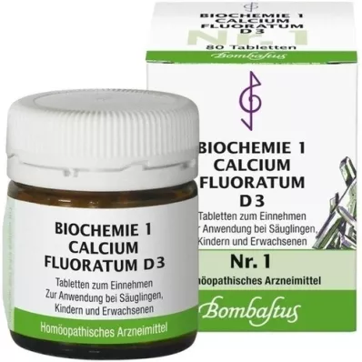BIOCHEMIE 1 Calcium fluoratum D 3 tablete, 80 kom