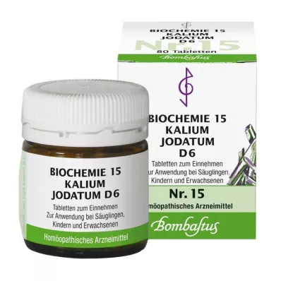 Biokemija 15 potassium jodatum D 6 tableta, 80 kom