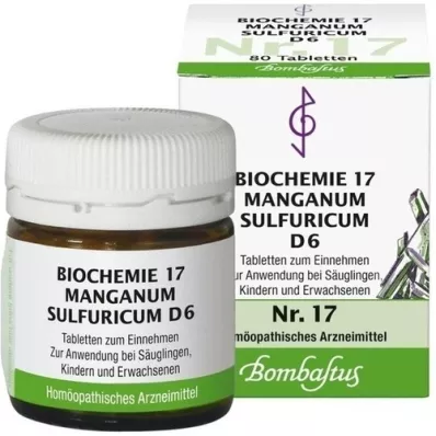 BIOCHEMIE 17 Manganum sulfuricum D 6 tableta, 80 kom