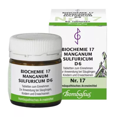 Biokemija 17 Manganum sulfuricum D 6 tableta, 80 kom