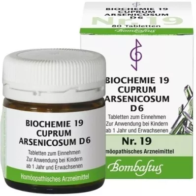 BIOCHEMIE 19 Cuprum arsenicosum D 6 tableta, 80 kom