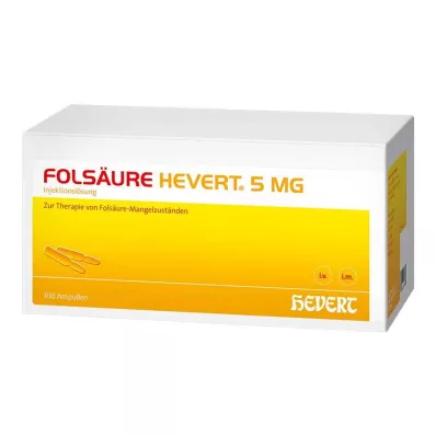 FOLSÄURE HEVERT Ampule od 5 mg, 100 kom