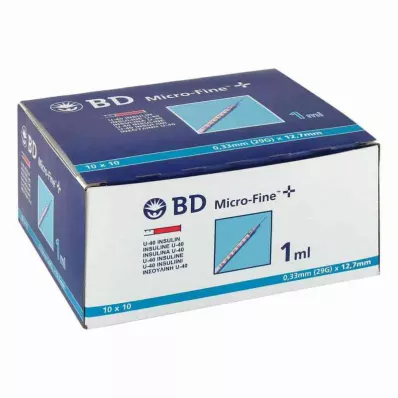 BD MICRO-FINE+ inzulinska štrcaljka 1 ml U40 12,7 mm, 100X1 ml BD MICRO-FINE+ inzulinska štrcaljka 1 ml U40 12,7 mm, 100X1 ml
