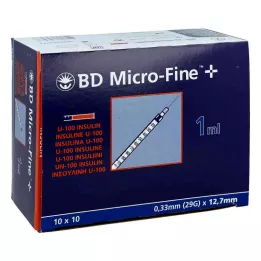 BD MICRO-FINE+ inzulinska štrcaljka 1 ml U100 12,7 mm, 100X1 ml