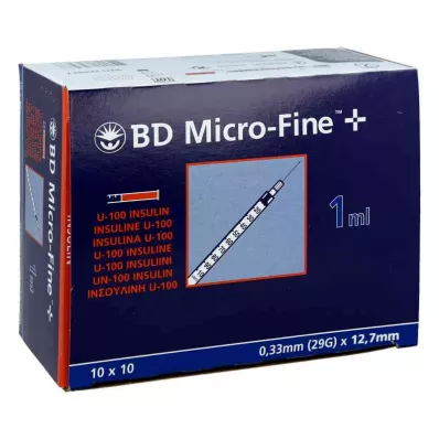 BD MICRO-FINE+ inzulinska štrcaljka 1 ml U100 12,7 mm, 100X1 ml BD MICRO-FINE+ inzulinska štrcaljka 1 ml U100 12,7 mm, 100X1 ml