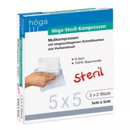 HÖGA-KOMPRESSEN 5x5 cm sterilni 8-slojni, 5X2 kom