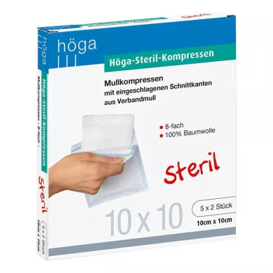 HÖGA-KOMPRESSEN 10x10 cm sterilni 8-slojni, 5X2 kom
