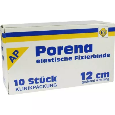 PORENA elastični zavoj od gaze 12 cm bijeli bez violončela, 10 kom PORENA elastični zavoj od gaze 12 cm bijeli bez violončela, 10 kom