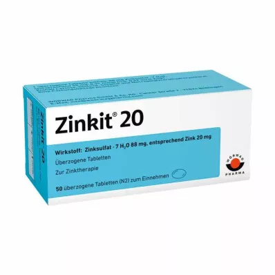 ZINKIT 20 obloženih tableta, 50 kom ZINKIT 20 obloženih tableta, 50 kom