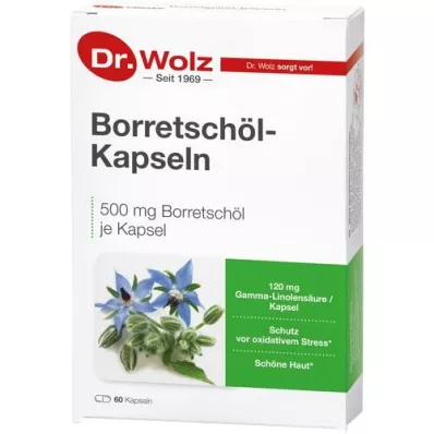 BORRETSCHÖL KAPSELN Dr. Wolz, 60 kom