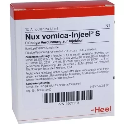 NUX VOMICA INJEEL S ampule, 10 kom