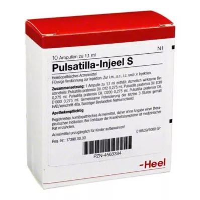 PULSATILLA INJEEL S ampule, 10 kom PULSATILLA INJEEL S ampule, 10 kom