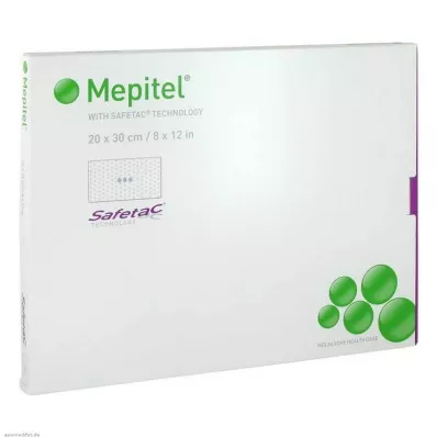 MEPITEL Silikonski mrežasti zavoj 20x30 cm sterilan, 5 kom