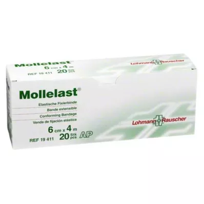 Mollelast 6cmx4m bijeli, 20 kom