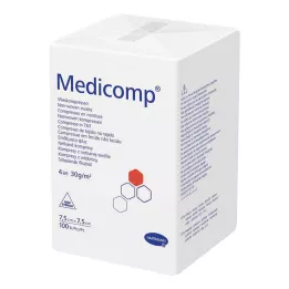 MEDICOMP Fleece komp. nesterilno 7,5x7,5 cm 4 sloja, 100 komada