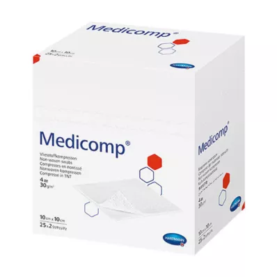 MEDICOMP Flis komp. nesterilan 10x10 cm 4 sloja, 100 komada