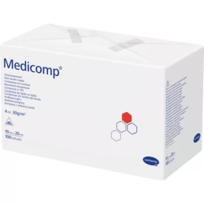 MEDICOMP Flis komp. nesterilni 10x20 cm 4-slojni, 100 kom