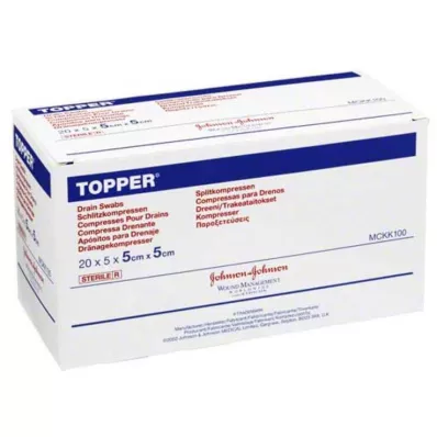 TOPPER Kompresa s prorezima 5x5 cm sterilna, 20x5 kom