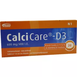 CALCICARE D3 tablete za žvakanje, 20 kom