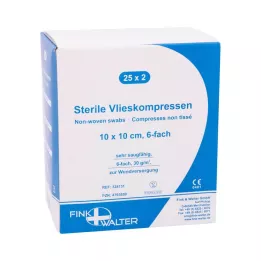 VLIESKOMPRESSEN 10x10 cm sterilni 6-struki, 25X2 kom