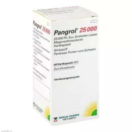 PANGROL 25.000 tvrdih zatvarača s oblogom od želučanog soka, 50 komada