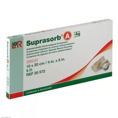 SUPRASORB A+Ag Antimik.Cal.Alginat Kompr.10x20 cm, 5 kom
