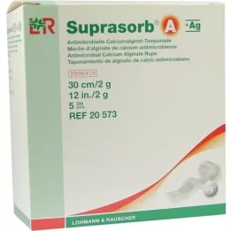 SUPRASORB A+Ag Antimik.Cal.Alginat Tamp.30 cm 2 g, 5 kom