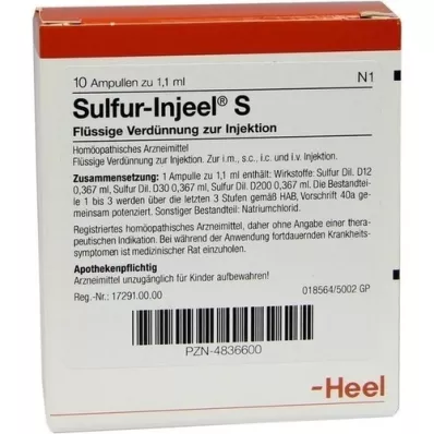 SULFUR INJEEL S ampule, 10 kom