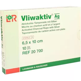 VLIWAKTIV AG Tampon aktivni ugljen sa srebrom 6,5x10 cm, 10 kom