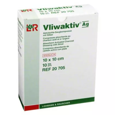 VLIWAKTIV AG Usisna komp. sa aktivnim ugljenom sa srebrom 10x10 cm, 10 kom