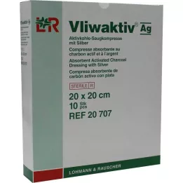 VLIWAKTIV AG Usisni komp. s aktivnim ugljenom sa srebrom 20x20 cm, 10 kom