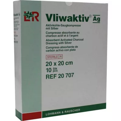 VLIWAKTIV AG Usisni komp. s aktivnim ugljenom sa srebrom 20x20 cm, 10 kom