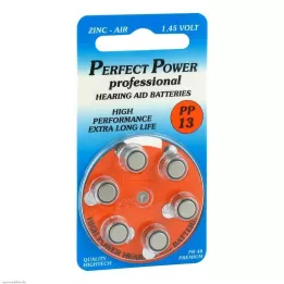 BATTERIEN za slušna pomagala Power PP13, 6 kom