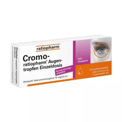 CROMO-RATIOPHARM Kapi za oko jedna doza, 20X0,5 ml CROMO-RATIOPHARM Kapi za oko jedna doza, 20X0,5 ml