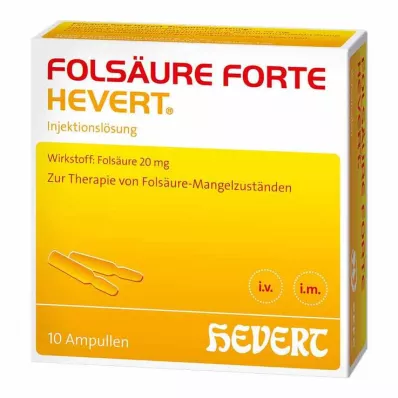 FOLSÄURE HEVERT forte ampule, 10X2 ml FOLSÄURE HEVERT forte ampule, 10X2 ml