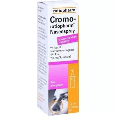 CROMO-RATIOPHARM Sprej za nos bez konzervansa, 15 ml