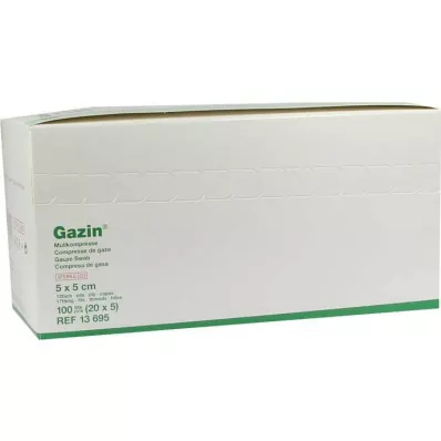 Gazin komprese 5x5cm 12fac, 20x5 kom