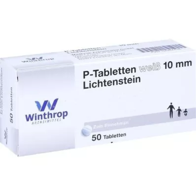 P TABLETTEN bijeli 10 mm, 50 kom