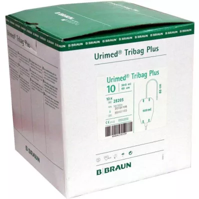 URIMED Tribag Plus urin vrećica za noge 500ml 50cm ster., 10 kom