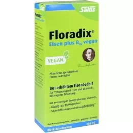 FLORADIX Željezo plus B12 veganski tonik, 250 ml