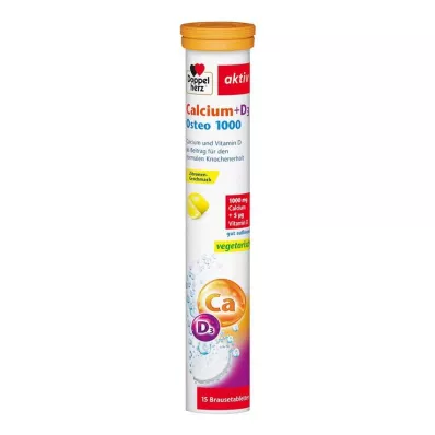 DOPPELHERZ Calcium+D3 Osteo 1.000 šumećih tableta, 15 kom