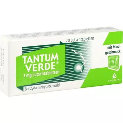 TANTUM VERDE 3 mg pastile s okusom mente, 20 kom